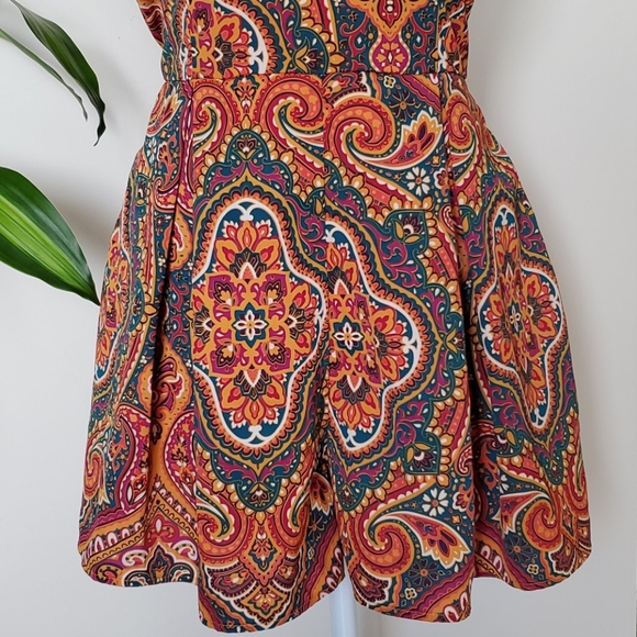 Multicolor pleated romper - Picture 7 of 9